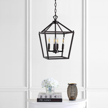 Pagoda Lantern Metal LED Pendant - JONATHAN Y